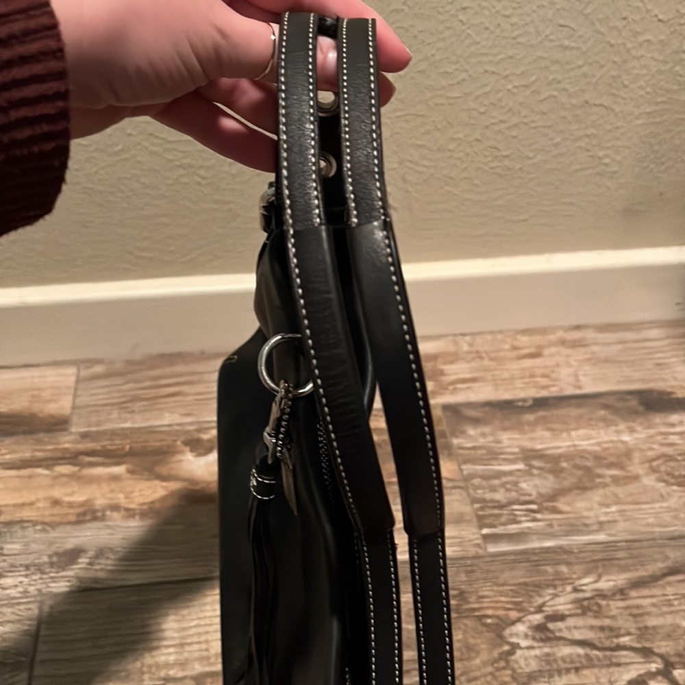 Black Leather Shoulder Bag - Picture 5 of 9